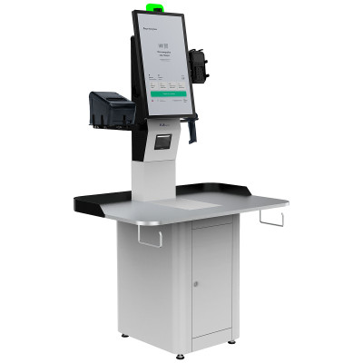 Касса самообслуживания POScenter SCO-M210 Box(J4125, RAM 8GB, SSD 128GB, тумба для покупок)